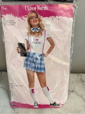 I Love Nerds Teen Costume Top